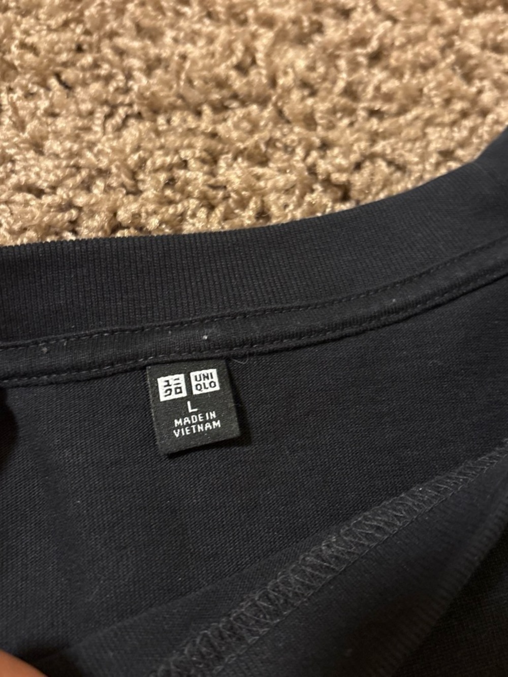 Uniqlo Black Men's Crew Neck Undershirt oversized
